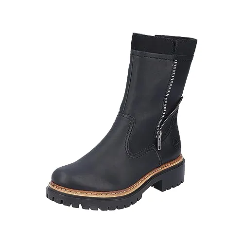 Rieker Damen Stiefeletten 72680 - Bequeme Wanderstiefel - Wanderschuhe mit Blockabsatz, ideal für lange Spaziergänge und Outdoor-Aktivitäten, bieten optimalen Komfort und Stil.