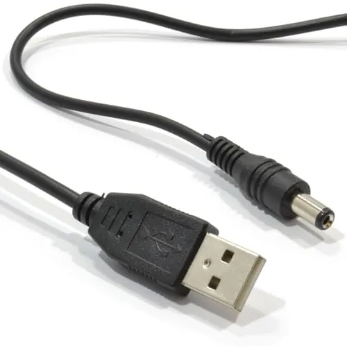 kenable USB Zum DC Strom Kabel -USB 2,0 Für 2,1 mm x 5,5 mm 5V 2A 2000mA 0,5 m [0.5 Meter/0,5m]