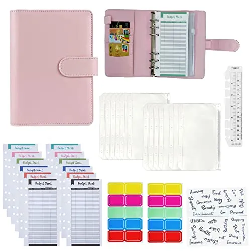 Kostenbudgetb?gen, Etikettenaufkleber und Regel,30 pcs A6 Budget Binder¡ê?Geldumschl?ge f¡§1r die Budgetierung