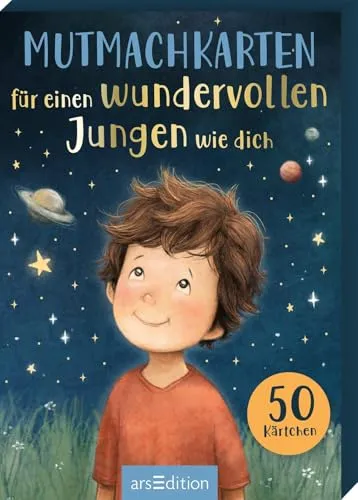 Mutmachkarten für einen wundervollen Jungen wie dich: Kartenbox mit 50 Affirmationskarten | für Kinder ab 4 Jahren