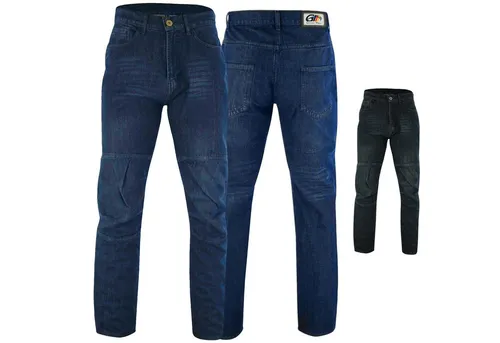 German Wear Motorradhose Jeans-006: Herren Jeanshose mit 4 Protektoren - Motorradhose aus 100% Baumwolle mit Aramid-Kevlar-Futter für hohen Schutz. Ideal für Sicherheit und Stil beim Fahren.