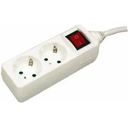 Mehrfachsteckdose Mit 2 Steckdosen + Schalter 1,5 M Electro Dh 36.192 8430552121939