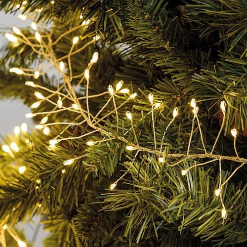 Lotti 720 Micro-LED-Lichterkette 'Cluster' warmweiß 6m innen außen mit Netzteil