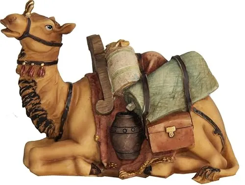 FADEDA Kamel/Höhe:9 cm/handbemalt/detailgetreue Krippen Figuren - Weihnachten Tisch Dekoration Krippe Zubehör