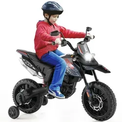 COSTWAY Aprilia Elektro Motorrad für Kinder – 12V, Blau