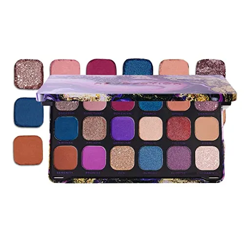 Makeup Revolution, Forever Flawless, Lidschatten-Palette, Eutopia, 18 Nuancen, 19.8g