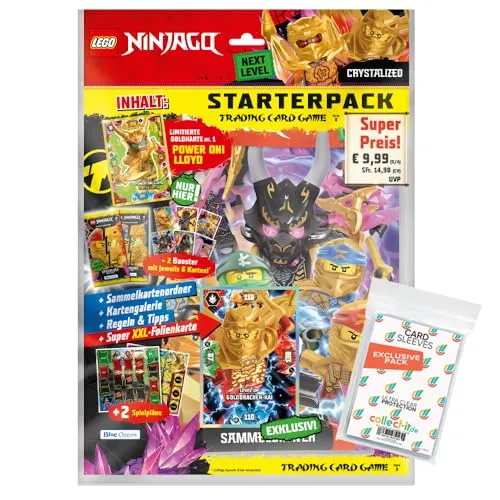 Bundle mit Lego Ninjago Serie 8 Next Level Trading Cards - 1 Starter + Exklusive Collect-it Hüllen