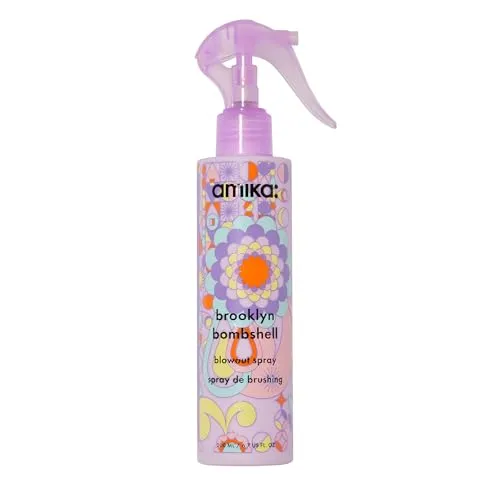 amika Bombshell Blowout Spray 200 ml | Texturspray & Hitzeschutzspray für Haare bis 230 °C | Volumenspray für volles und glänzendes Haar | mit Sanddorn & Provitamin B5 | Vegan