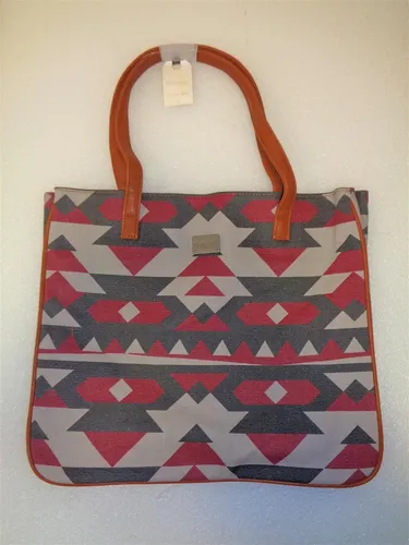 Elements Damen-Umhängetasche, caramel/rot/grau/Schwarz