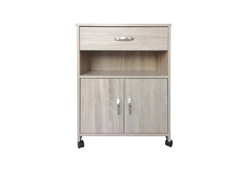 HTI-Living Hochschrank Küchenschrank Sonoma Blanca – Mehrzweckschrank Anrichte - Praktischer Küchenschrank Blanca mit 3 Regalfächern und 1 Schublade für optimalen Stauraum. Ideal für Küche oder Esszimmer. Hochwertige MDF-Verarbeitung sorgt für Langlebigkeit und klassischen Stil. Maße: 60 x 80 x 40 cm.