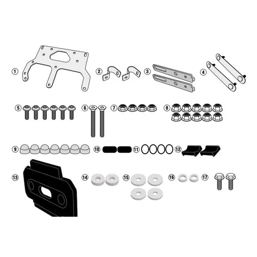 Givi TL_ _ _KIT S250, Tool-Box Montagesatz