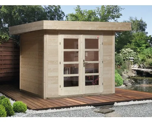 weka Designhaus 126 Gr.1, natur, 28 mm, DT - Gartenhaus - Gartenhaus aus naturbelassenem Holz, 28 mm Wandstärke für optimale Stabilität und Langlebigkeit, ideal für Gartenliebhaber.