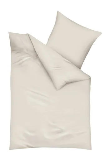 Kaeppel Biber-Bettwäsche Uni 135x200cm, Farbe Silber von Kaeppel