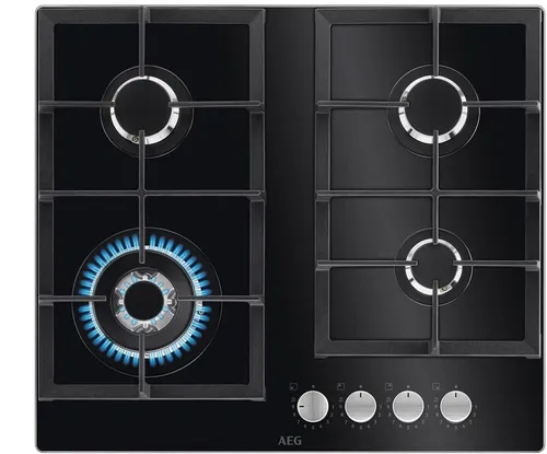 AEG HKB64420NB Gaskochfeld 60 cm mit Wok Brenner