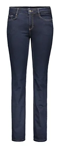 MAC Jeans Damen Melanie Straight Jeans - Dunkelblaue Straight Leg Jeans, hoher Bund für optimalen Tragekomfort und stilvolle Passform
