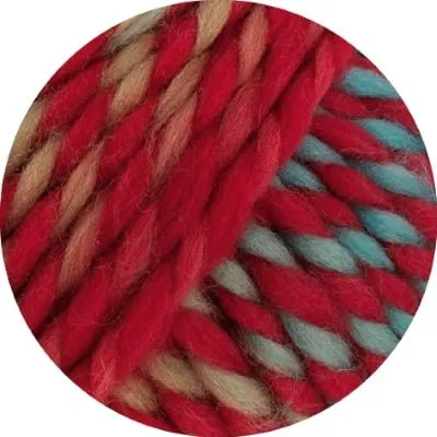 LANA GROSSA Dolce | Dickes, locker verzwirnt Merino-Dochtgarn mit Mouliné- Effekt | Handstrickgarn aus 100% Schurwolle (Merino, basolan) | 100g Wolle zum Stricken & Häkeln | 50m GarnFB 9