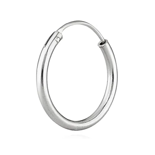 Nklaus 20mm EINZEL 925 Sterling Silber Creole Ohrring Ohrschmuck Ohrhänger 5164