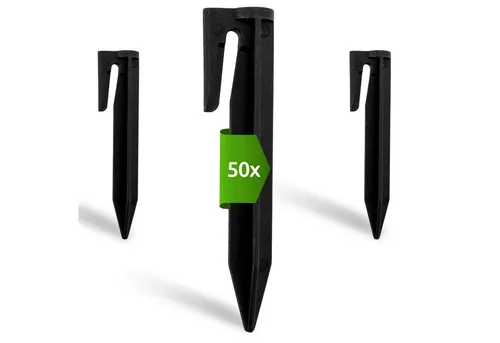 ECENCE Hakennagel Mähroboter Erdspieße Haken Kunststoff Heringe, 50-St., zur Befestigung von Begrenzungsdraht