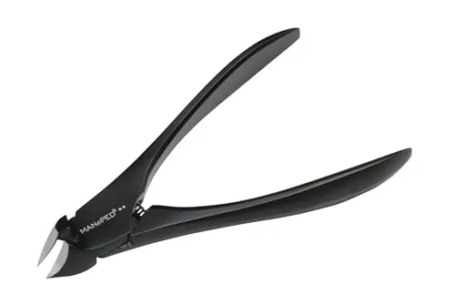 Kopfschneider & Nagelzange für Finger- und Zehennägel - aus polierten mattierten rostfreien Edelstahl - Black Edition - Ergonomisches Design, Hypoallergen, Präziser Schnitt