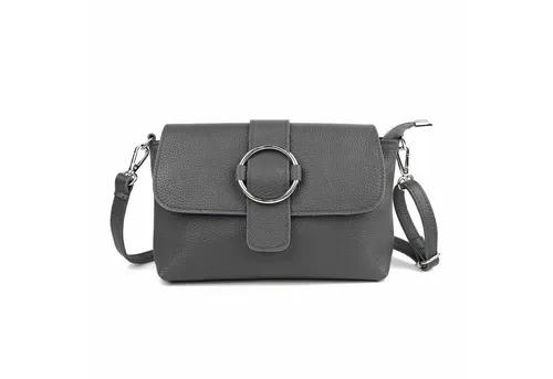 ITALYSHOP24 Schultertasche MADE IN ITALY Damen Leder Tasche Umhängetasche Cross Over Body Clutch, Messenger Bag Brusttasche Hüfttasche Freizeit Abendtasche Smartphone