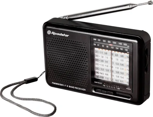 Roadstar TRA-2989 Multiband Radio - Sonstige Radios mit AM/FM/SW Empfang, tragbar und ideal für Musikliebhaber, bietet nostalgisches analoges Design und flexible Batterie- oder Netzbetriebsmöglichkeiten.