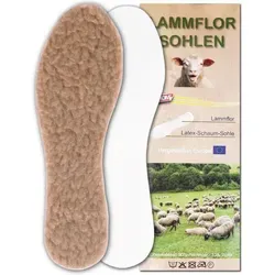 Pro Home Einlegesohlen Lammflor Schuheinlagen (1-tlg), Fußbett (Zuschneidbar) für alle Altersklassen geeignet braun 35/36