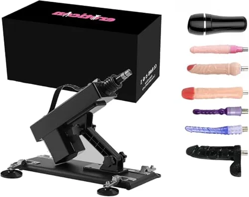 Eroticon Sexmaschine für Frauen | Leistungsstarker Motor | 6 Dildos und 1 Pocket Pussy | Einstellbarer Winkel und 440 Penetrationen/Min. | Leicht zu bedienendes Bedienfeld | Kompakt | für Paare