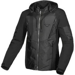 Macna Cocoon Damen Motorrad Textiljacke, schwarz, Größe M - Wasserdichte Softshelljacke mit abnehmbarer Membran. Ideal für Fahrten bei jedem Wetter, strapazierfähig und bequem.
