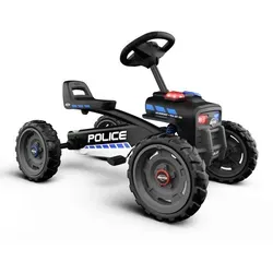 BERG Pedal-Gokart Buzzy Police mit Soundbox - Tretfahrzeug für Kinder, bietet Sicherheit und Stabilität mit verstellbarem Sitz für Kinder von 2-5 Jahren, ideal für spannende Abenteuer.
