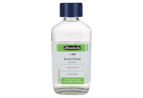 Schmincke Acrylfarbe Acryl-Firnis glänzend 200 ml - Hochwertiger Schlussfirnis für brillante Farbergebnisse und optimalen Schutz. Ideal für kreative Projekte in der Malerei.