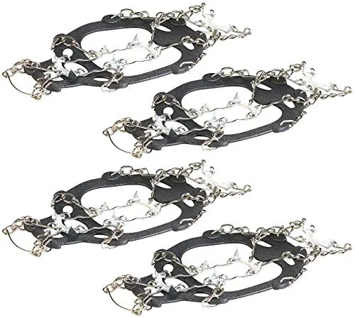 PEARL Schneeschuhketten: 2 Paar Schuhketten für alle Schuhe, Schuhgröße 34-43 (Schneeschuhe Spikes, Schneeketten für Schuhe, Anti Rutsch)