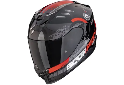 Scorpion Exo Motorradhelm Scorpion Exo-520 Evo Air Helm Titan Metal / Schwarz / Rot (1er Set)