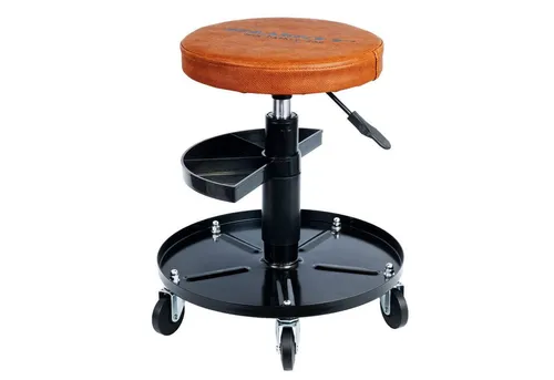 HASKYY Arbeitshocker Werkstatthocker Rollhocker 300 mm in braun von HASKYY