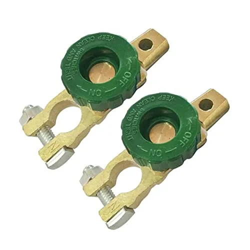 Stücke Universell Autobatterie Schalter Trennschalter Auto Batterie Trennschalter Stromunterbrecher Hauptstromschalter Hauptschalter für Marine Motorrad LKW KFZ Boot 12V/24V (Batterieklemme) 2