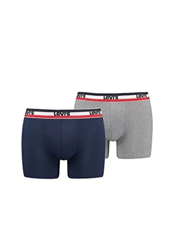 Levi's Herren Boxer Underwear Navy XXL - Herren-Boxershorts mit perfekter Passform, ikonischem Elastikbund und verstärktem Doppellagigen Beutel für optimalen Tragekomfort, hergestellt aus Bio-Baumwolle.