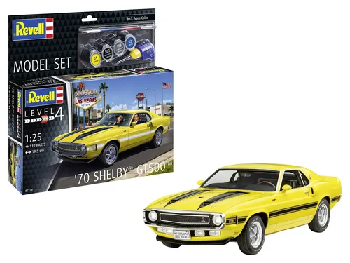 Revell Model Sets 70 Shelby Mustang GT500 67729 - Modellfahrzeuge, detailliertes Modellbausatz des ikonischen Shelby Mustang GT500 für echte Auto-Enthusiasten.