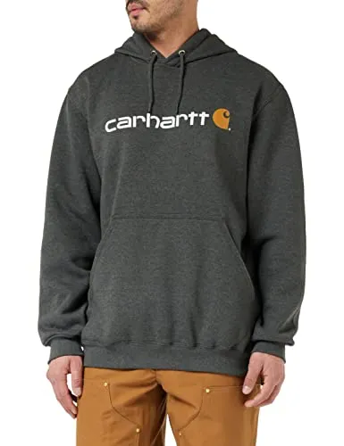 Carhartt Hoodie Loose Fit mit Logo-Aufdruck - Sweatshirt in Carbon Heather, aus 50% Baumwolle und 50% Polyester, bietet Komfort und Stil mit markantem Logo-Aufdruck.