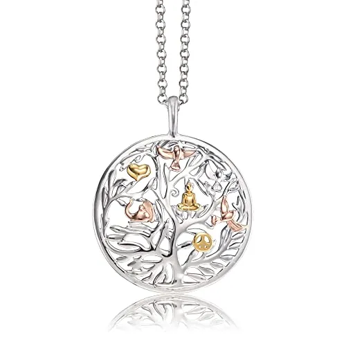 Engelsrufer Damen Halskette mit Lebensbaum Anhänger - Elegante Kette aus Sterling Silber mit verstellbarer Länge von 45 bis 50 cm und symbolischen Motiven. Ideal für Allergiker, nickelfrei und in Geschenkverpackung.
