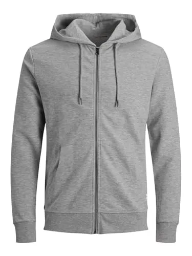 JACK & JONES Herren Basic Reißverschluss Baumwoll Hoodie