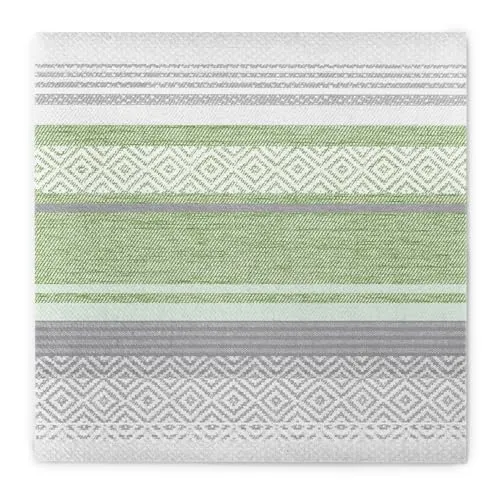 Mank Airlaid-Servietten 40x40 cm | Premium Einweg-Serviette | textilähnlich und saugstark | perfekt für Hochzeit & Partys | 50 Stück | Lagos (Grau-Grün)