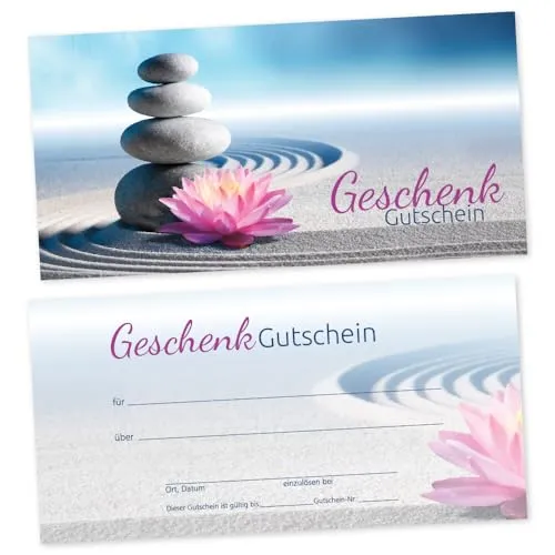 cosmeticPlus 50 Geschenk – Gutscheinkarten mit japanischem Blütenmotiv