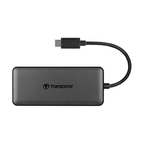 Transcend 6-in-1 USB Type-C Hub TS-HUB5C - USB 3.1 Gen 2, schneller Daten Transfer bis zu 10Gb/s und Schnellladefunktion bis zu 60 Watt