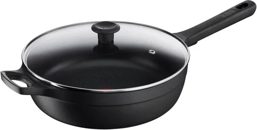 Tefal G61237 Trattoria Pro Schmorpfanne 28 cm mit Deckel in schwarz von Tefal
