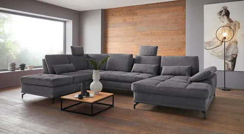 OTTO home Wohnlandschaft Costello U-Form, B: 363 cm mit Sitztiefen- & Armteilverstellung, optional Bettfunktion & Bettkasten