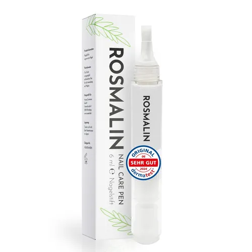 Rosmalin® Nail Care Pen - Effektiver Nagelstift für gesunde Nägel - Nagelhautschützer für Nagelkunst mit 97% Bio-Inhaltsstoffen, hergestellt in Deutschland. Ideal für gepflegte Fuß- und Fingernägel dank natürlicher Formel mit Oreganoextrakt und Rosmarinöl.