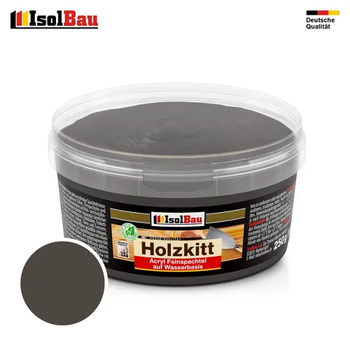 Holzkitt Spachtelmasse Holzspachtelmasse Innen Außen 250g Ebenholz ( Nr. 12 )
