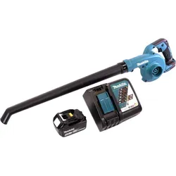 Makita DUB 186 RT1 Akku Gebläse - Laubbläser mit 18 V und 5,0 Ah Akku - Laubgeräte, leistungsstarkes Akku Gebläse für müheloses Laubblasen, inklusive 5,0 Ah Akku und Ladegerät für längere Betriebszeiten.