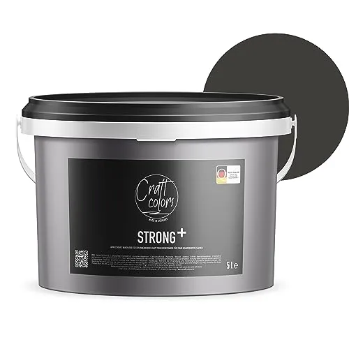 Craft Colors Wandfarbe Strong+ Anthrazit, 5 Liter
