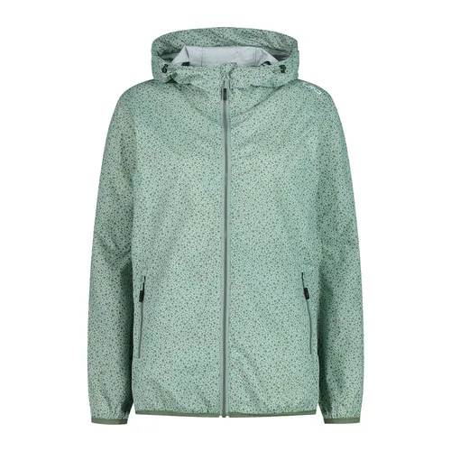CMP Woman Jacket Rain FIX Hood jade (E421) 36 - Wasserdichte Hardshell Jacke für Damen, leicht und praktisch mit fixierter Kapuze, ideal für Outdoor-Aktivitäten bei jedem Wetter.
