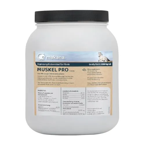Makana Muskel PRO Pellets für Pferde, 1,5 kg Dose für den Muskelaufbau